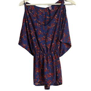 Farm Rio Women's Cold Shoulder Open Back Top Size X-Small